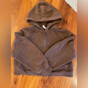Lululemon espresso M/L half zip scuba hoodie